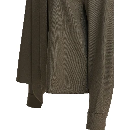 Twill blouse with bow collar