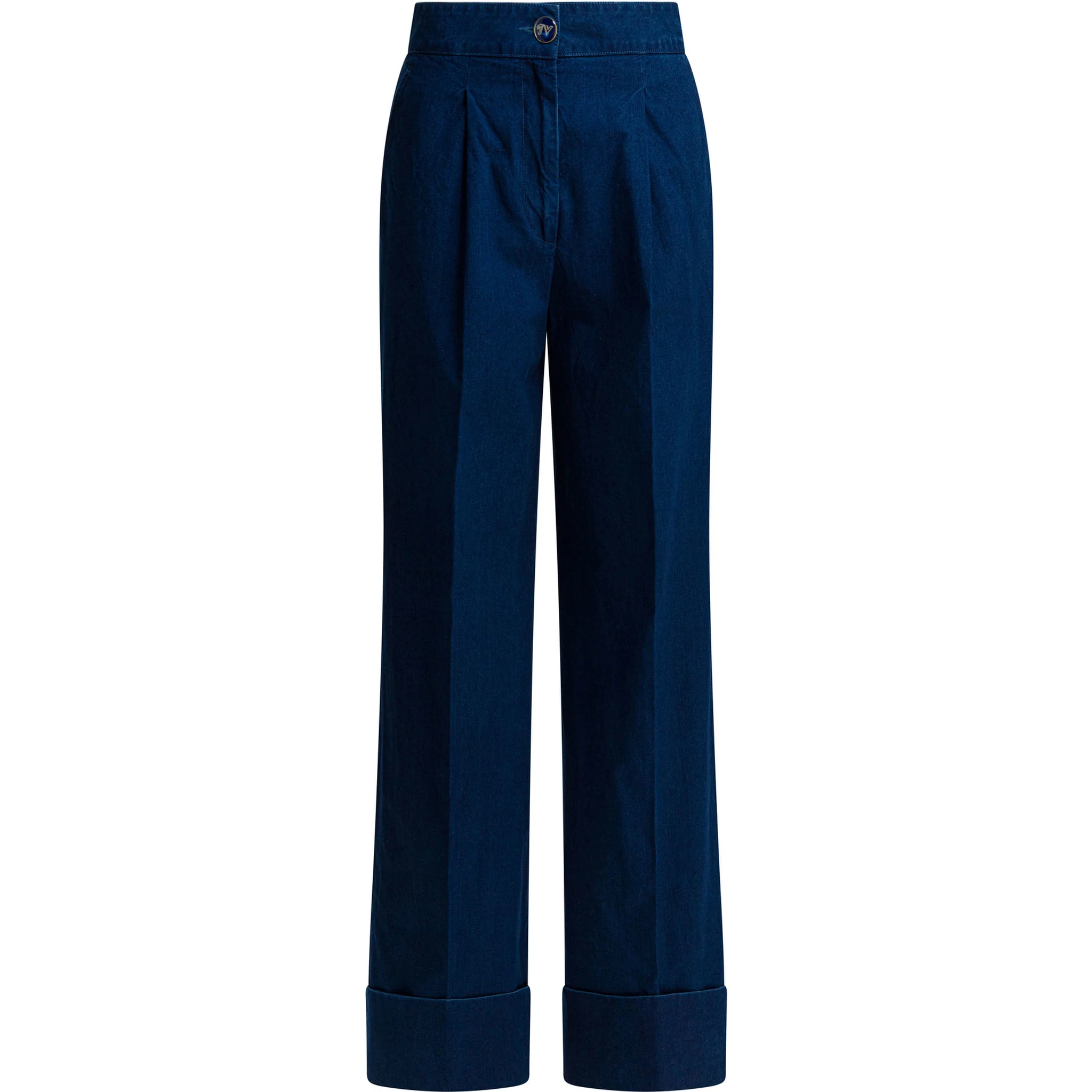 Wide-leg jeans with pleats