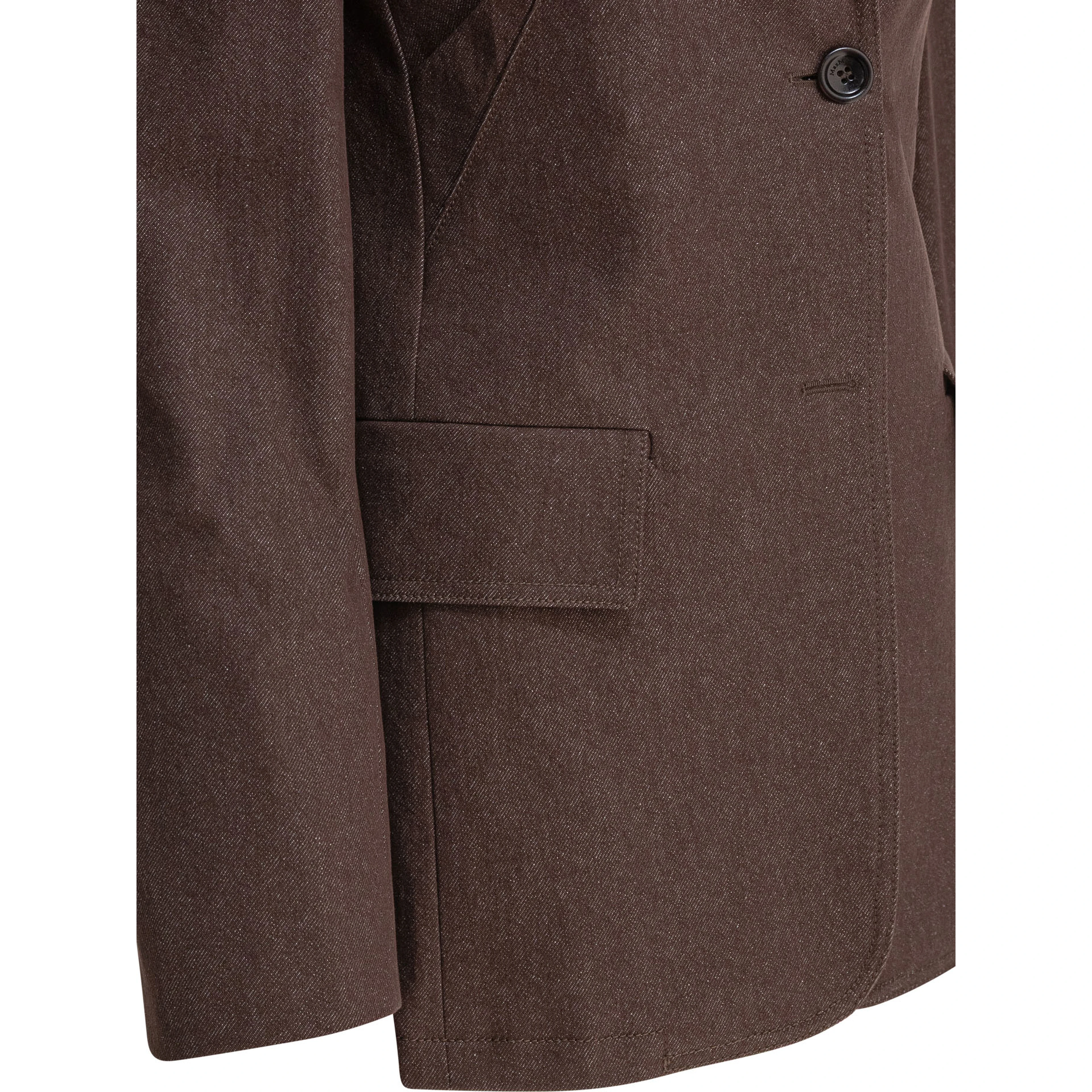 Denim-effect cotton blazer