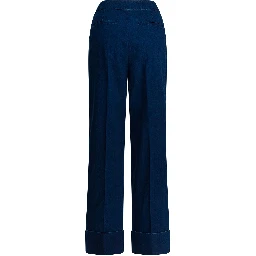 Wide-leg jeans with pleats