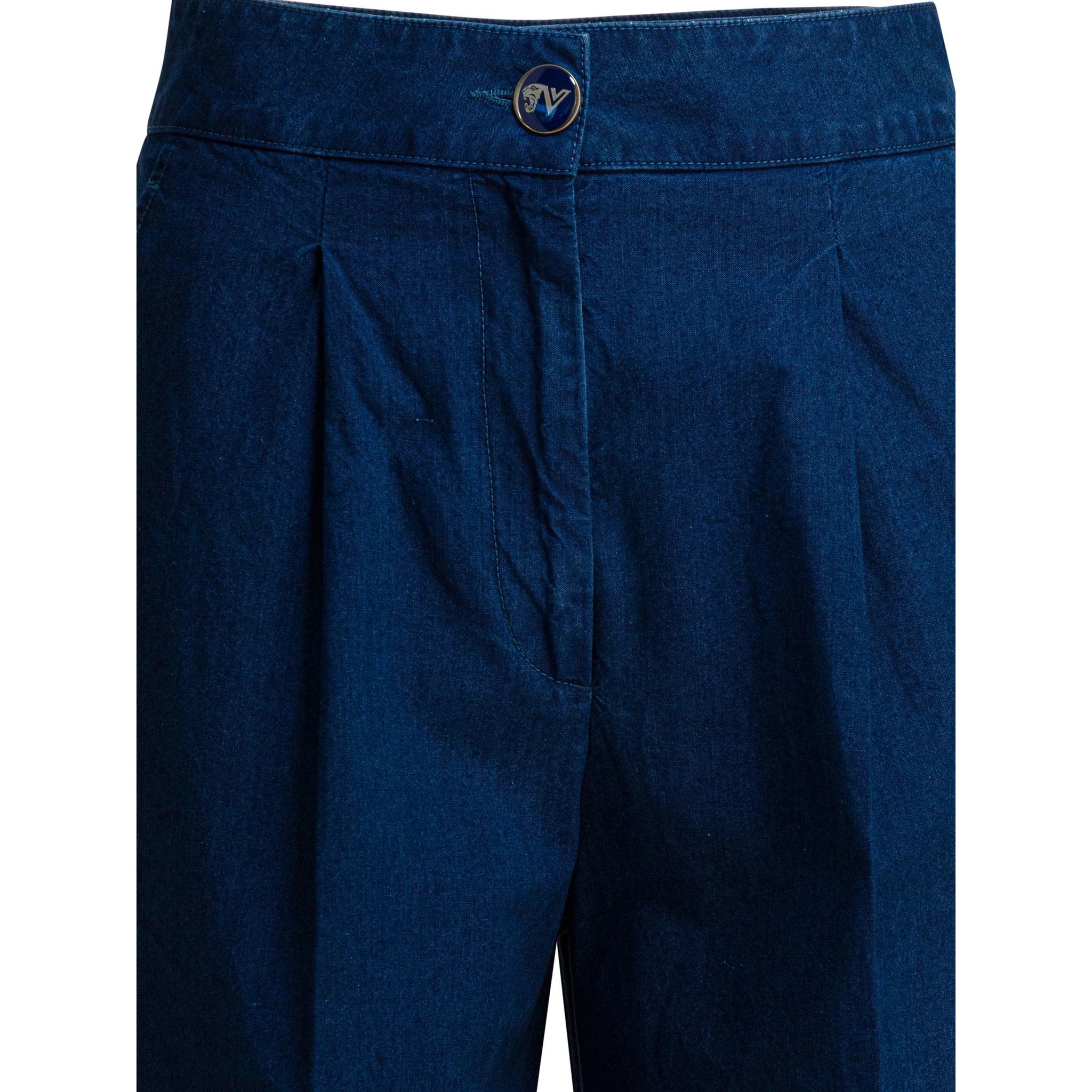 Wide-leg jeans with pleats