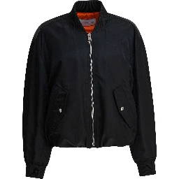 Nylon bomber jacket