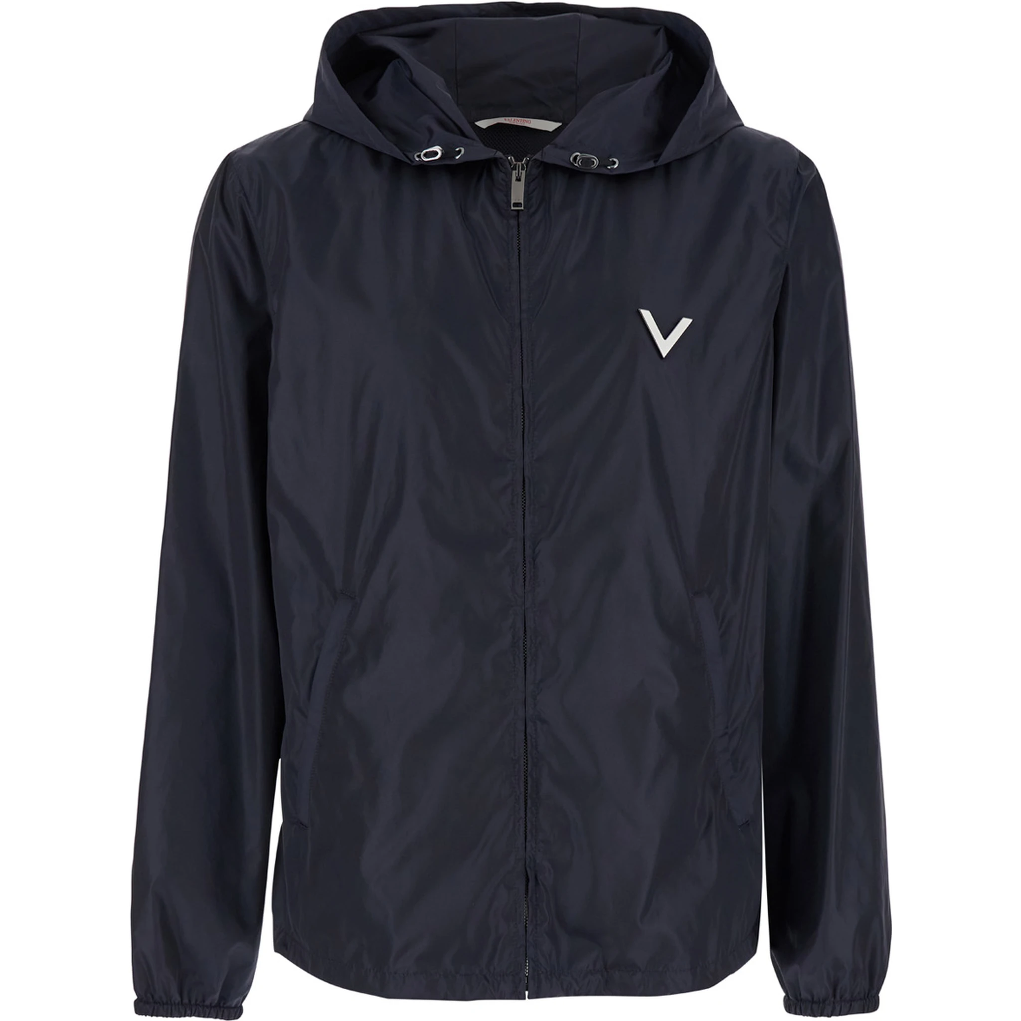 Blue Jacket with VLogo Detail in Nylon Man