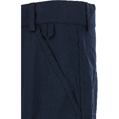 Blue Straight Leg Pants with Logo Patch in Cotton Man