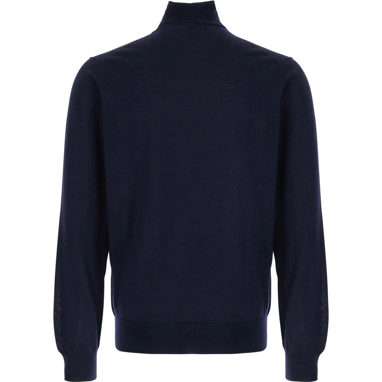 Blue Turtleneck Sweater in Merino Wool and Silk Blend Man