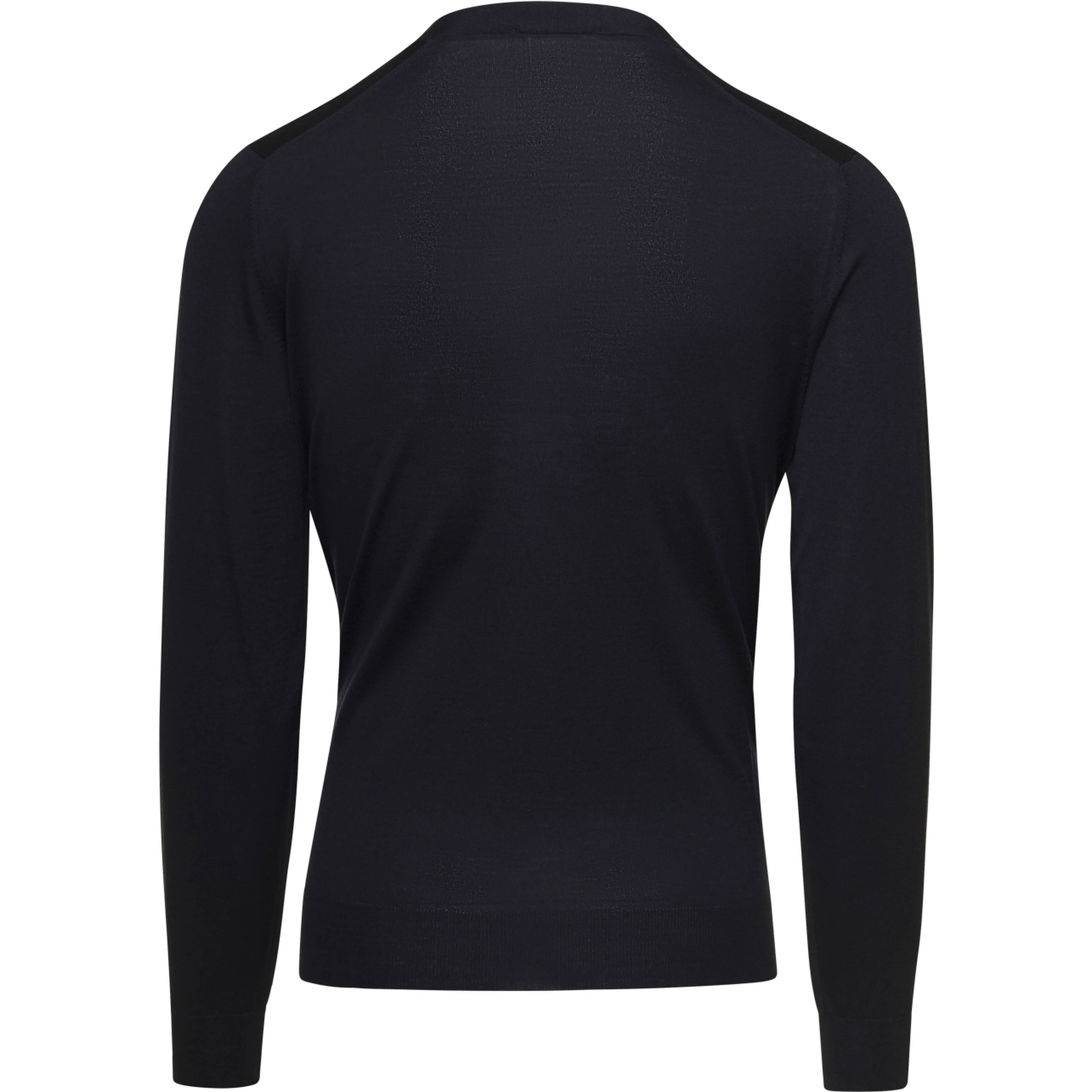 Blue V Neck Long Sleeves Cardigan in Wool Man Gaudenzi
