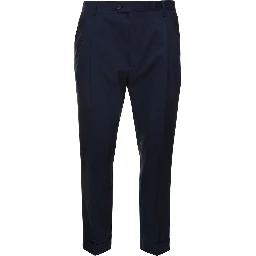 Blue Tailored Trousers in Wool Blend Man