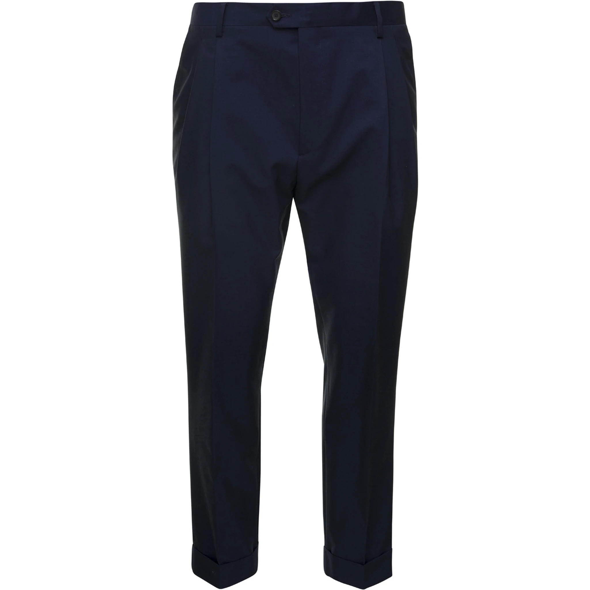 Blue Tailored Trousers in Wool Blend Man