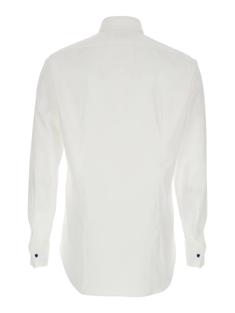 White Shirt with Classic Collar in Cotton Man alternative