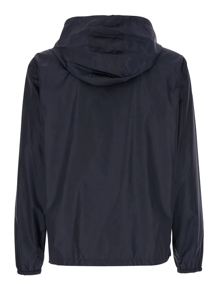 Blue Jacket with VLogo Detail in Nylon Man alternative