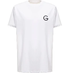 Gaudenzi Man White Cotton T-shirt with  Logo Print