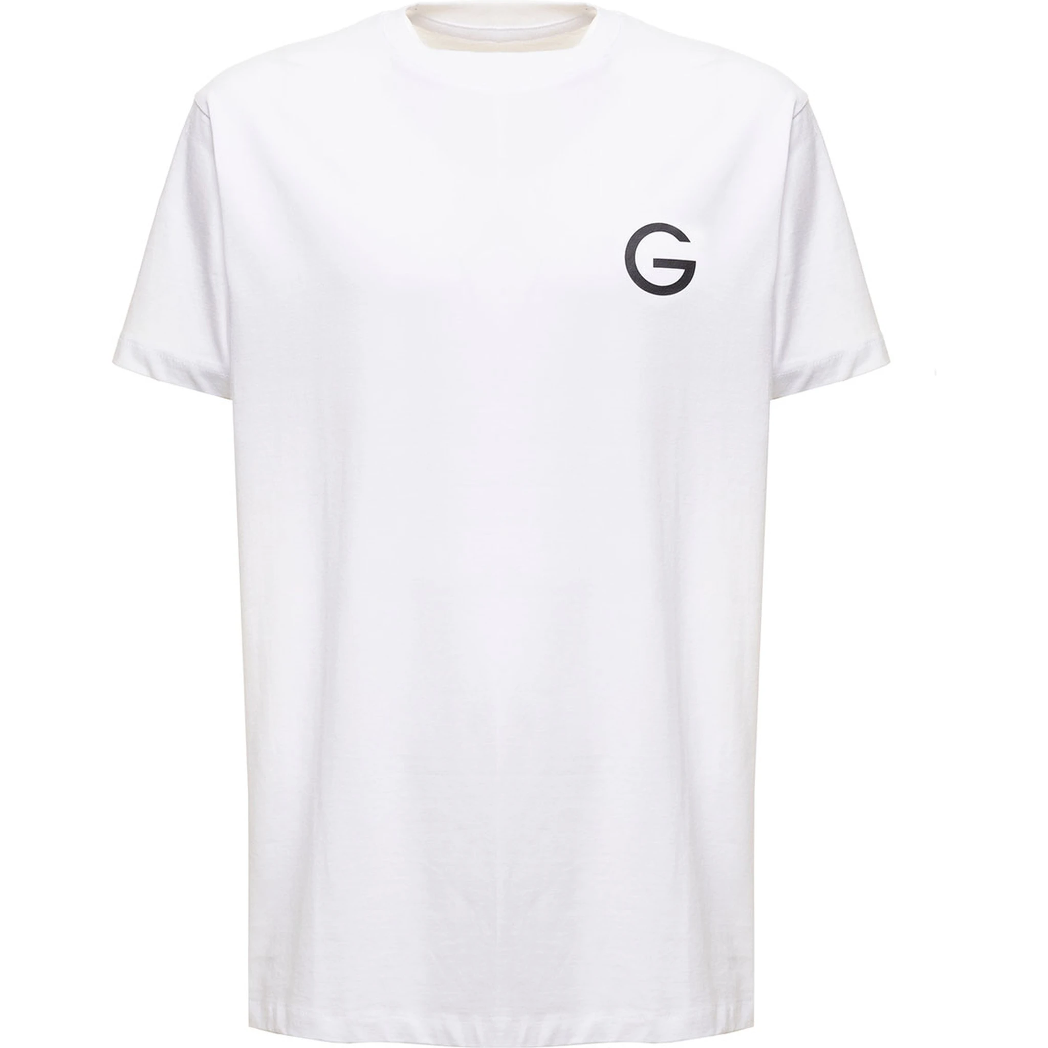 Gaudenzi Man White Cotton T-shirt with  Logo Print
