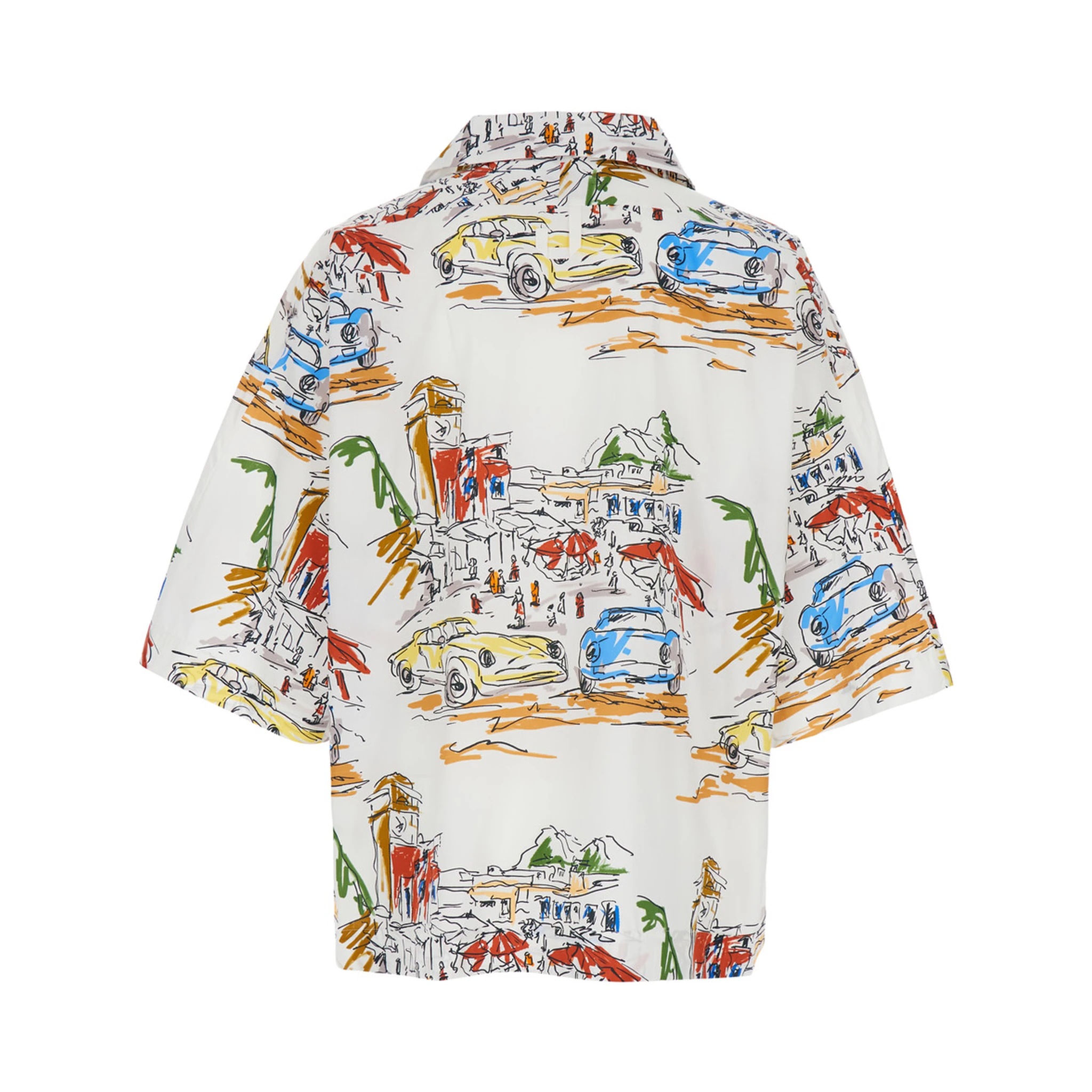 La Chemise Casaco Multicolor Bowling Shirt with Graphic Print in Cotton Man