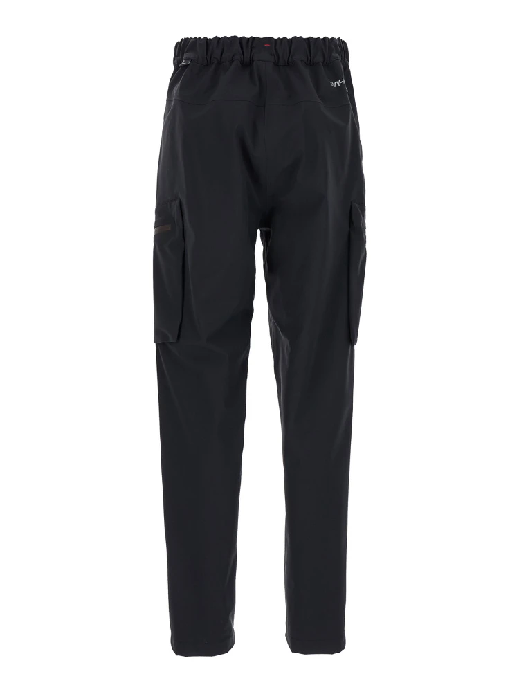 Black Cargo Pants with Adjustable Waist in Stretch Fabric Woman alternative