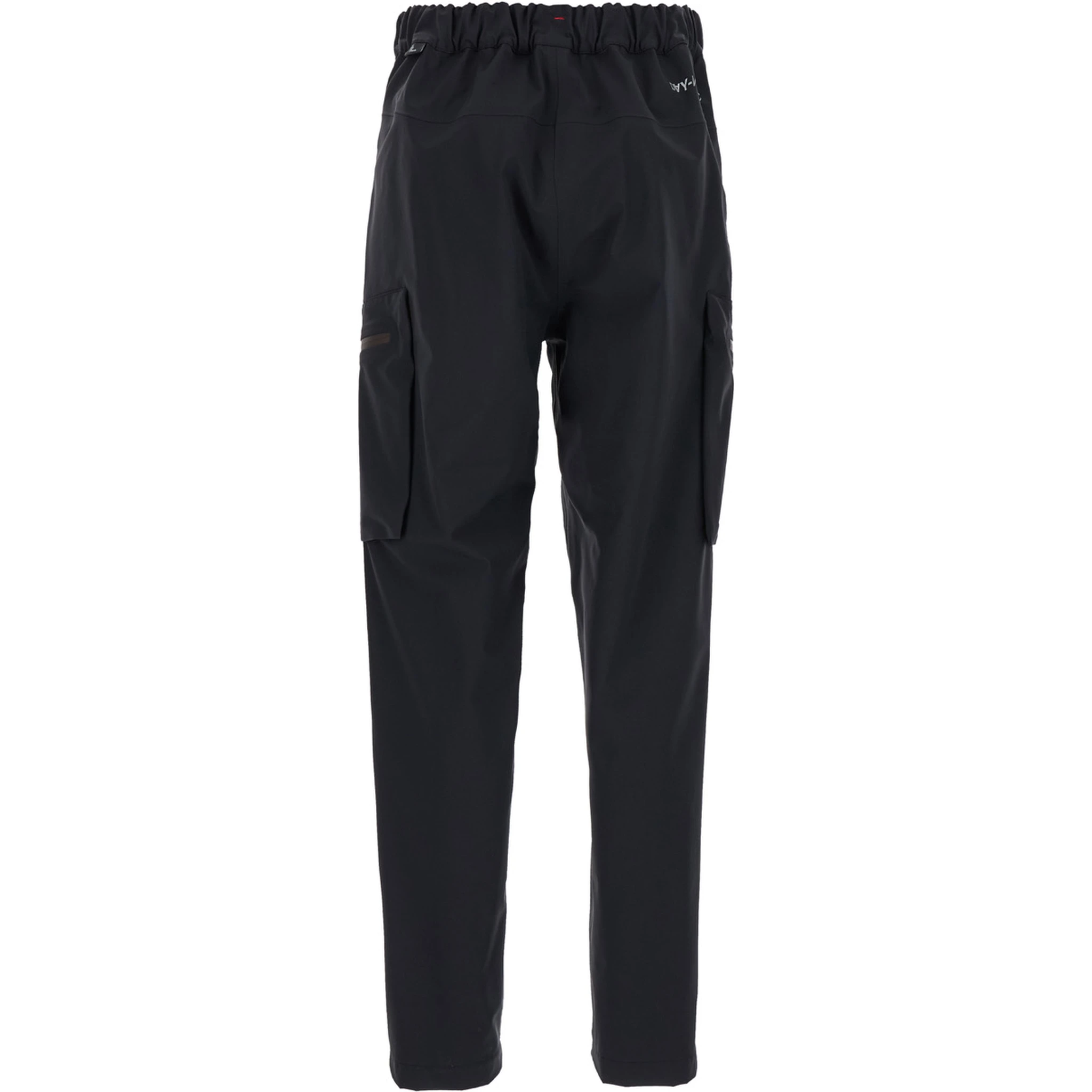 Black Cargo Pants with Adjustable Waist in Stretch Fabric Woman