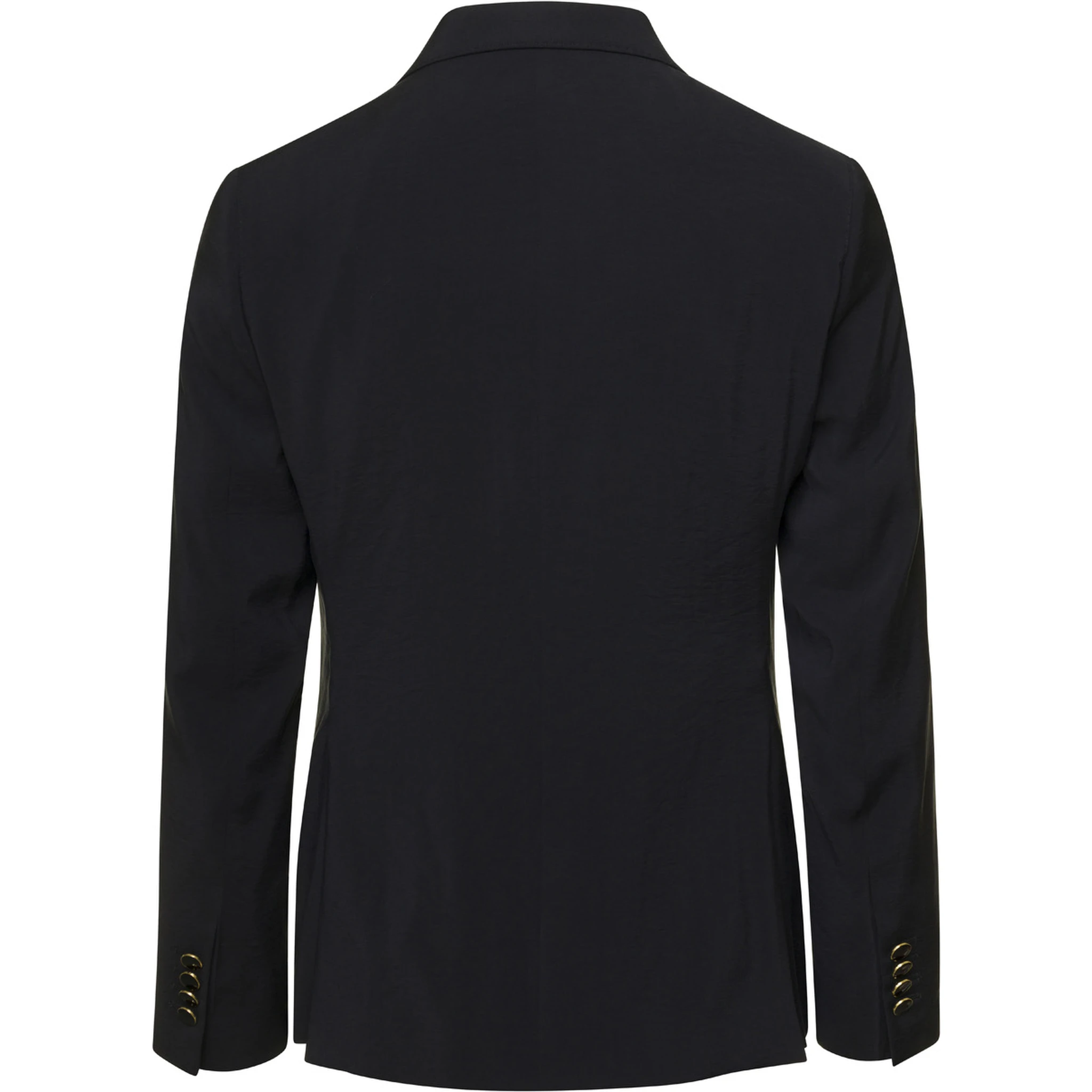 Black Single-Breasted Blazer in Viscose Blend Man