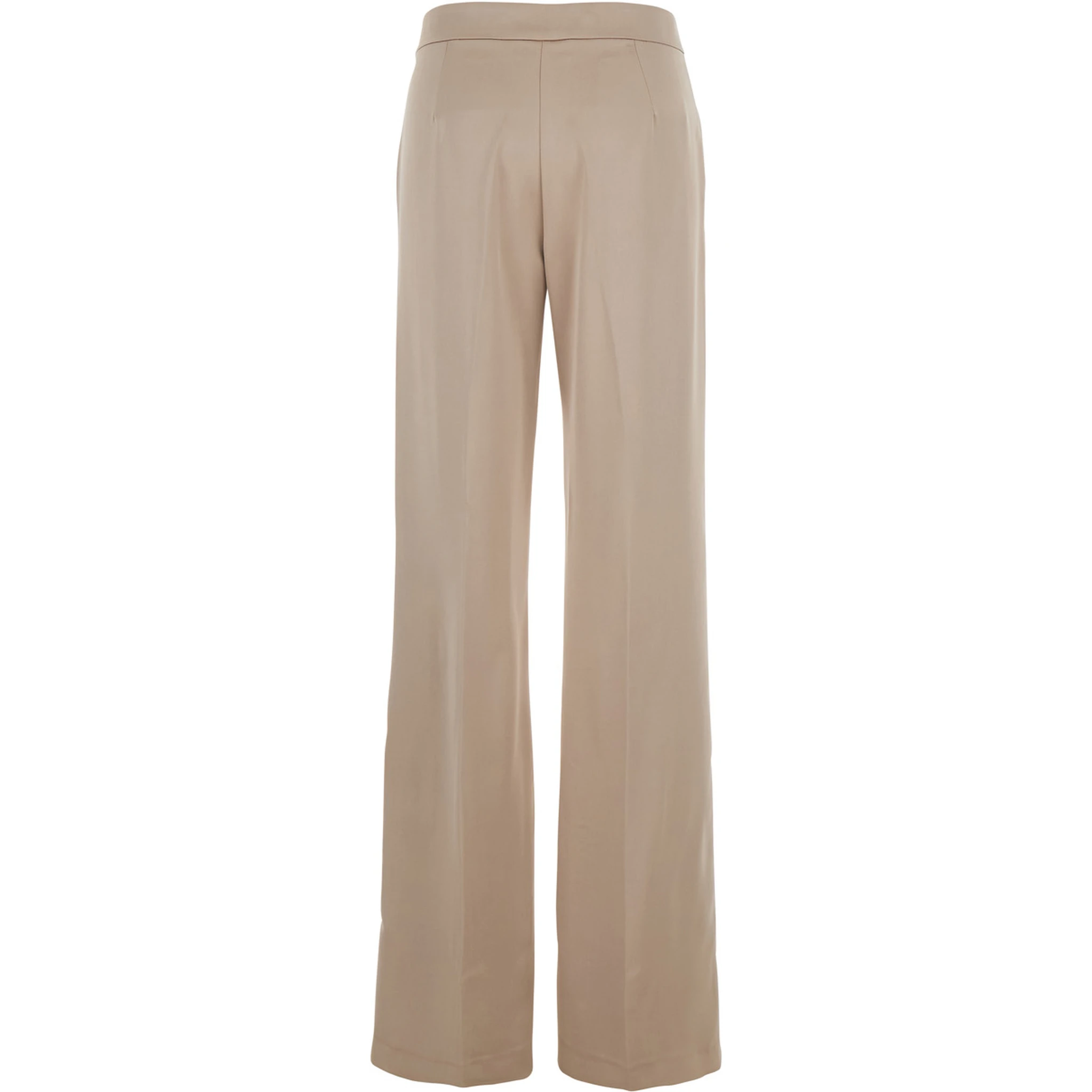 Beige Pants with Pences on the Front in Tech Fabric Woman