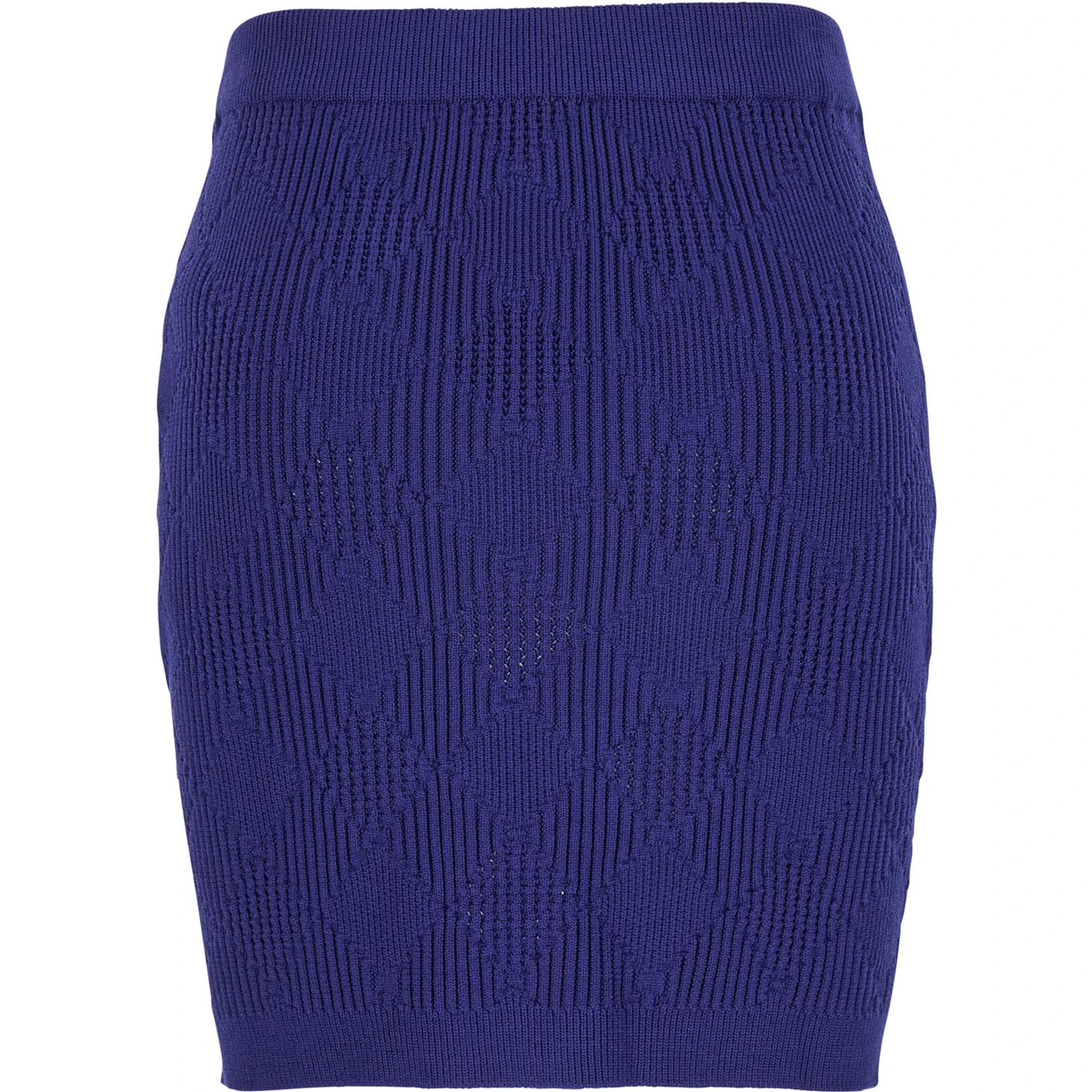 Blue Mini Skirt with Jewel Buttons in Viscose Blend Woman
