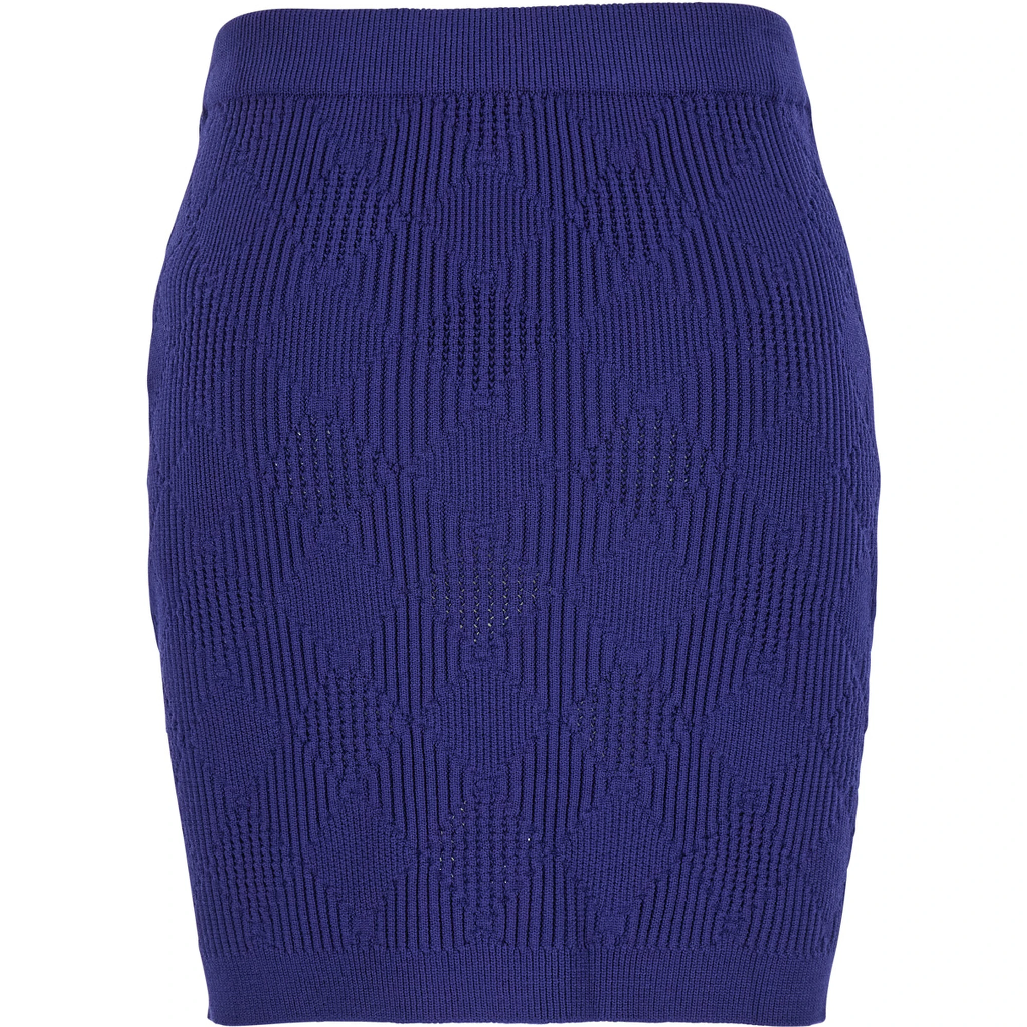 Blue Mini Skirt with Jewel Buttons in Viscose Blend Woman
