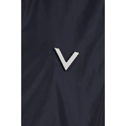 Blue Jacket with VLogo Detail in Nylon Man