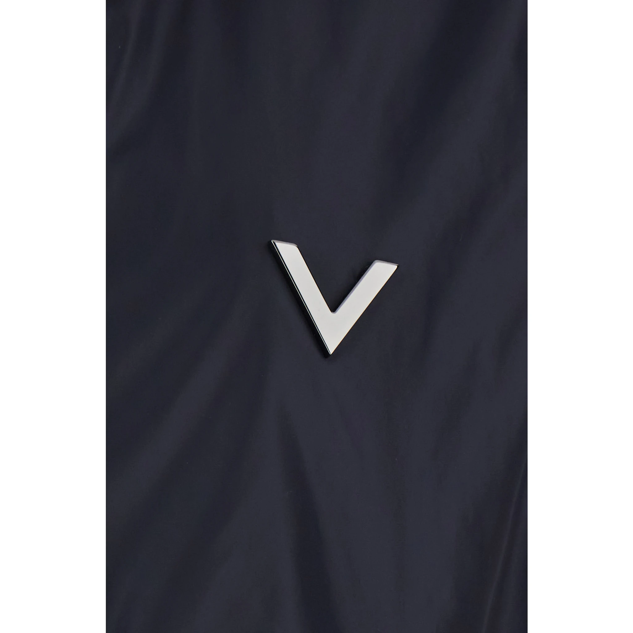 Blue Jacket with VLogo Detail in Nylon Man