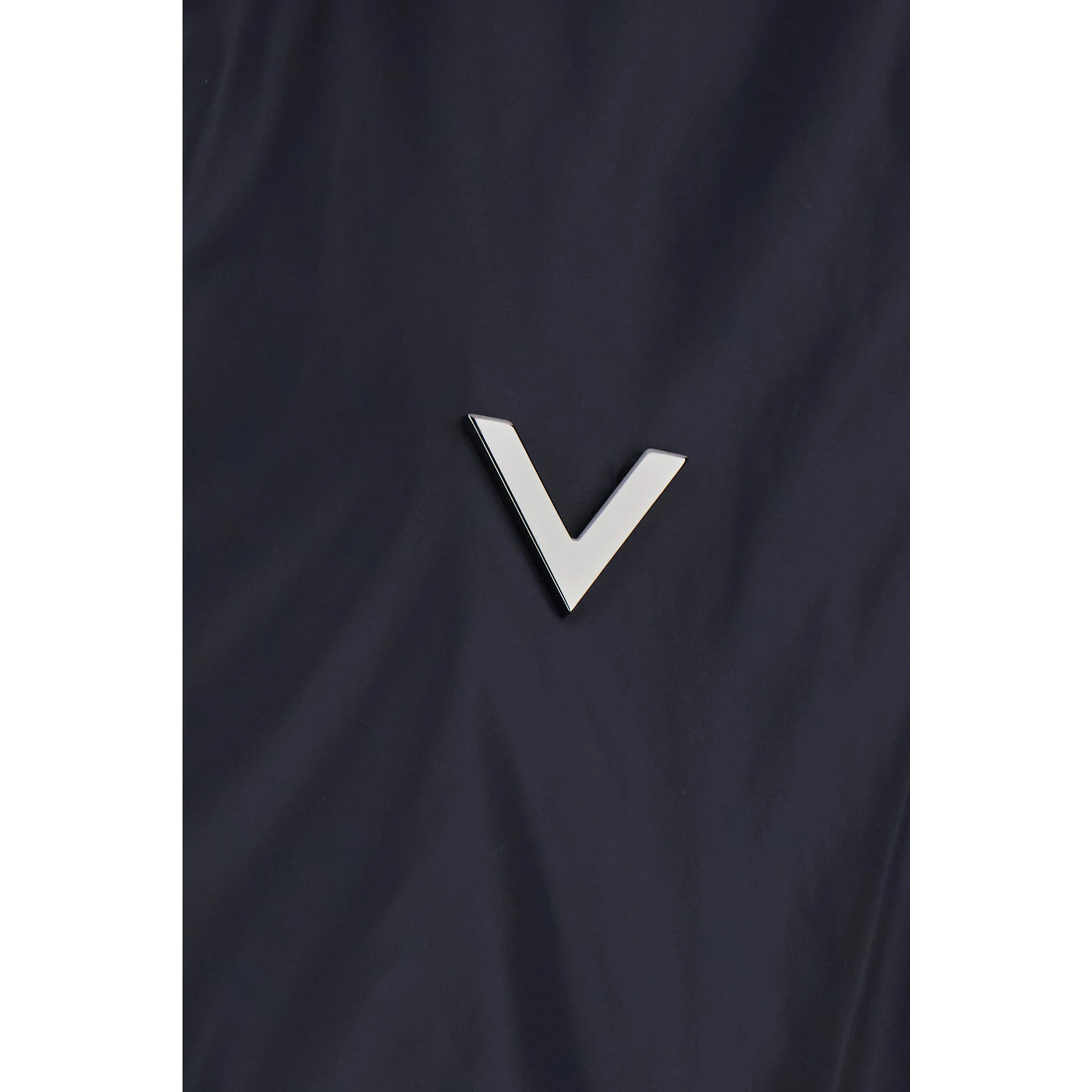 Blue Jacket with VLogo Detail in Nylon Man
