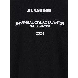 Black Double-Layers T-shirt in Cotton Man