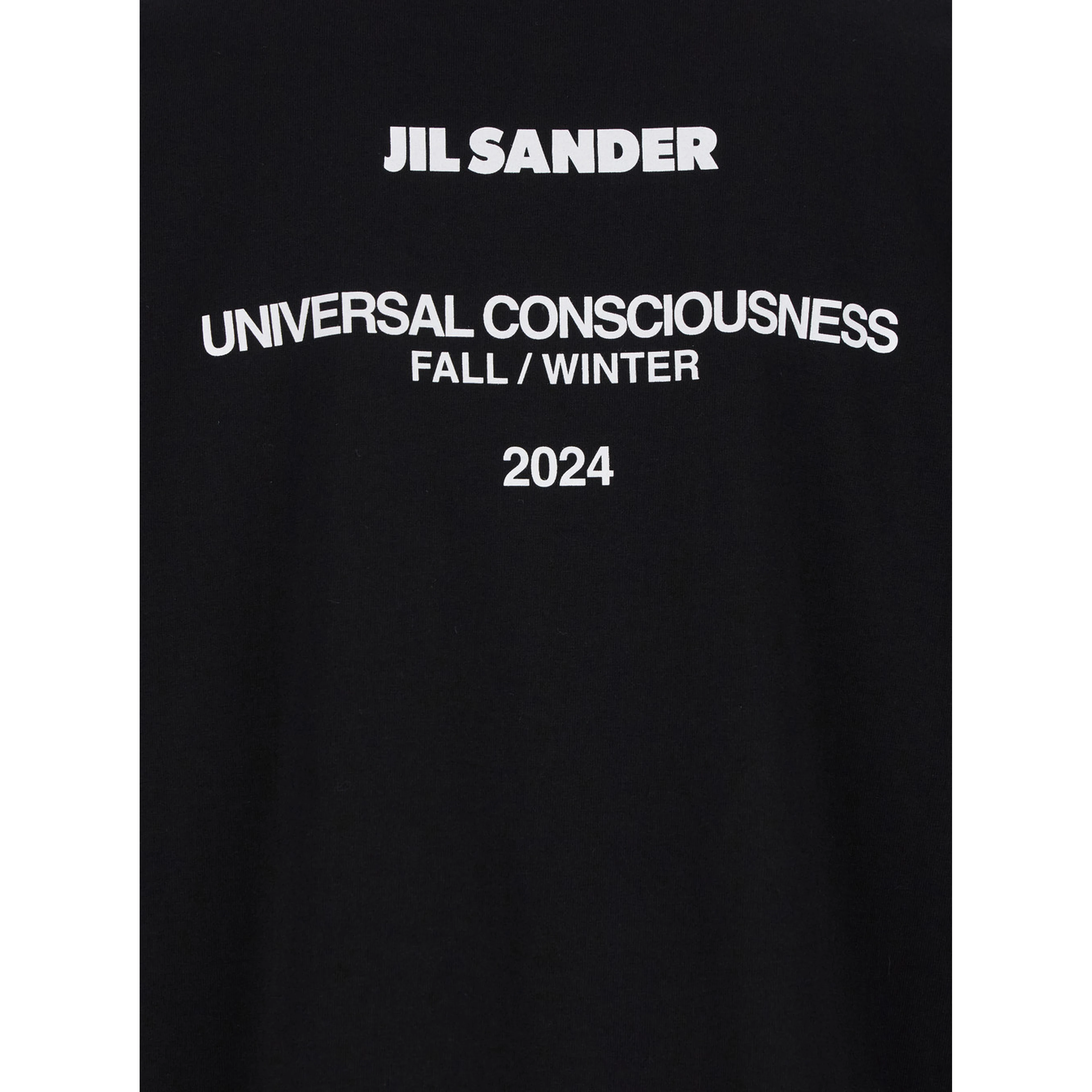 Black Double-Layers T-shirt in Cotton Man