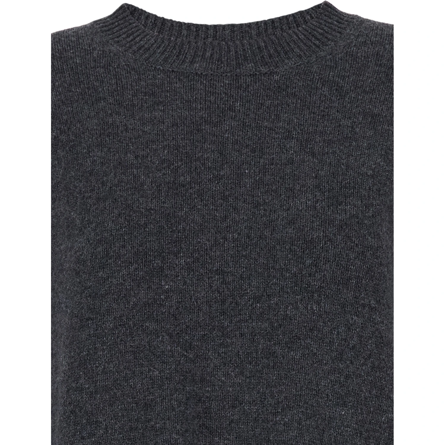 Grey Relaxed Crewneck Sweater in Cashmere Woman