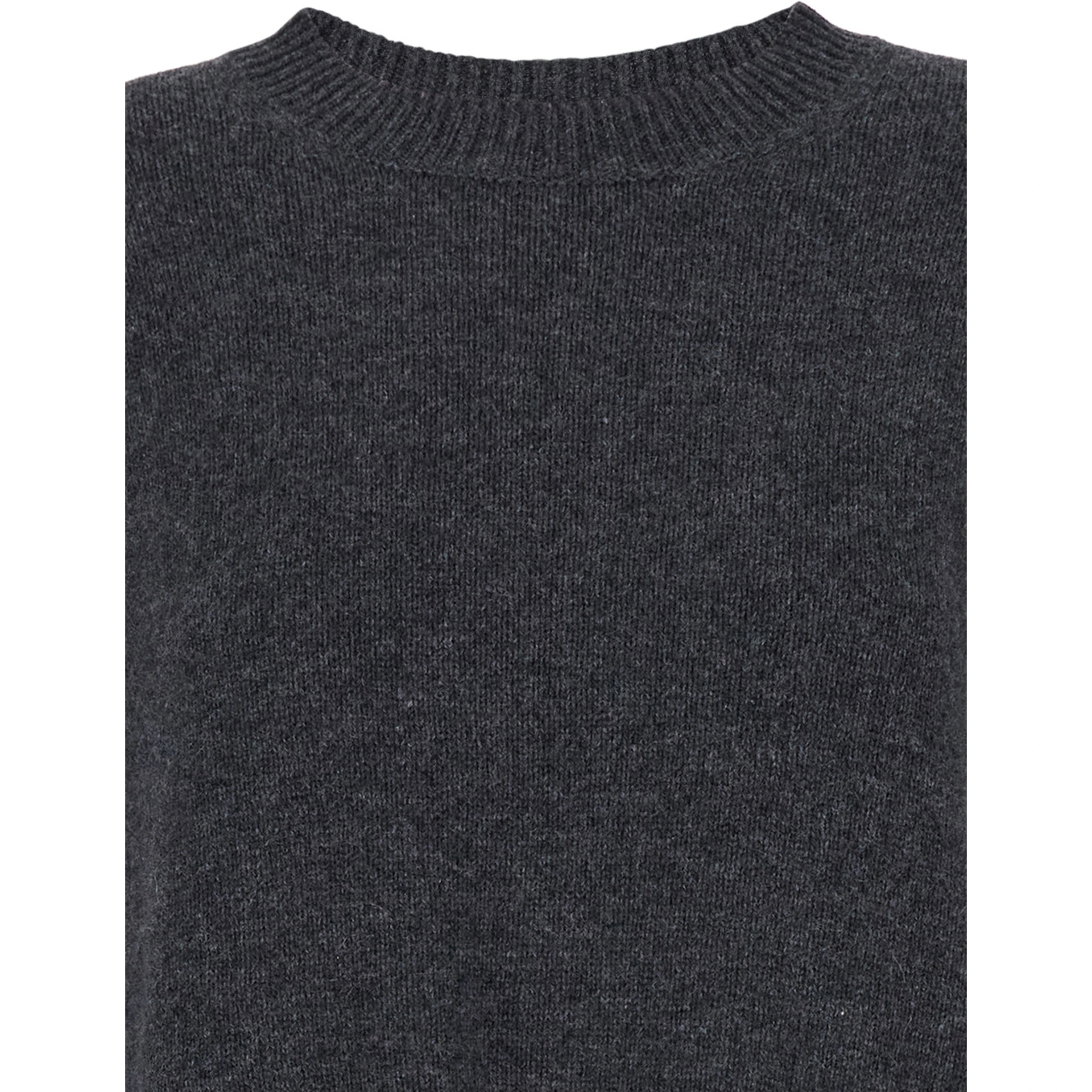 Grey Relaxed Crewneck Sweater in Cashmere Woman