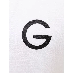 Gaudenzi Man White Cotton T-shirt with  Logo Print