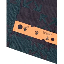 Set of Four Cotton and Viscose Arrow Jacquard Printed Placemats Off White Home