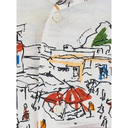 La Chemise Casaco Multicolor Bowling Shirt with Graphic Print in Cotton Man