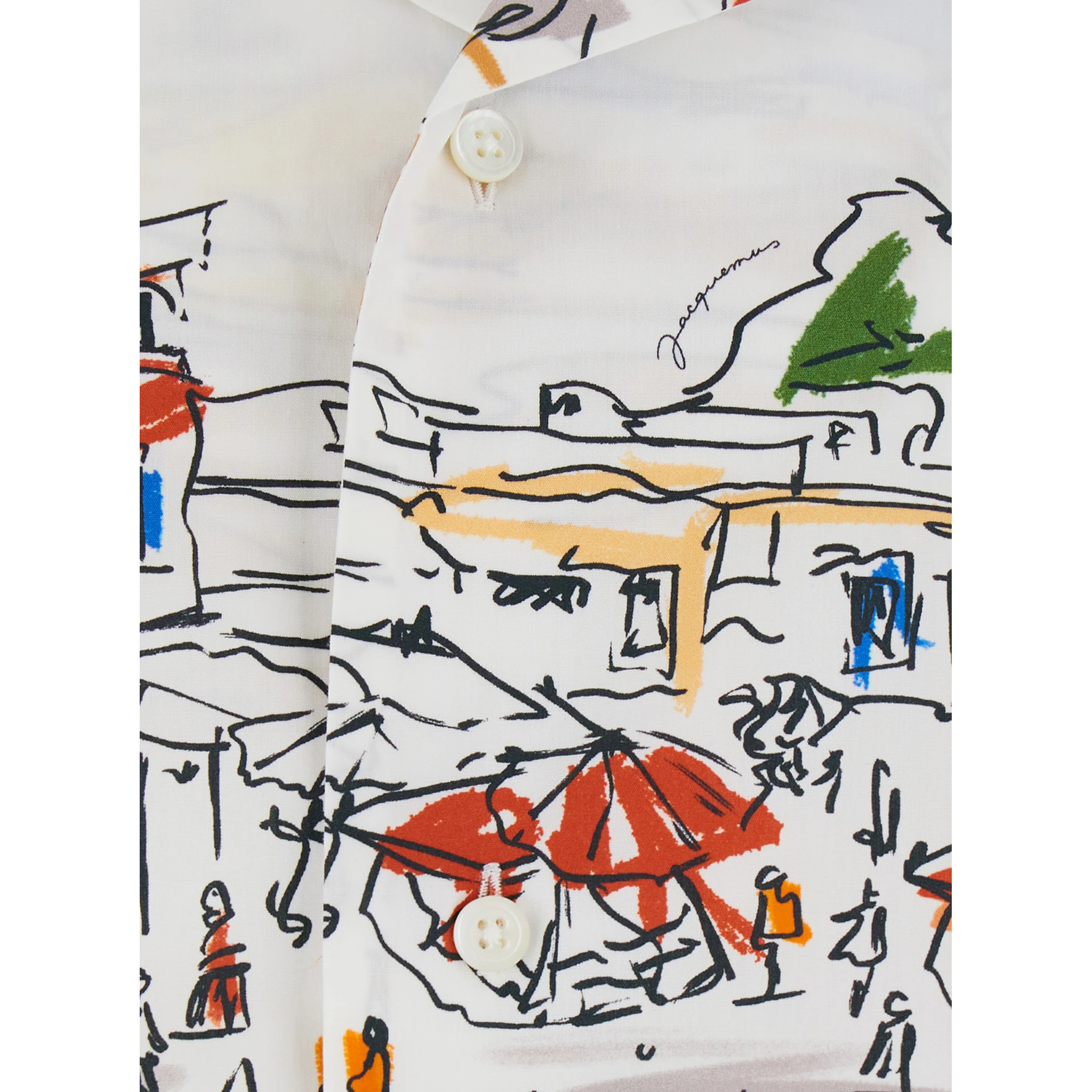 La Chemise Casaco Multicolor Bowling Shirt with Graphic Print in Cotton Man