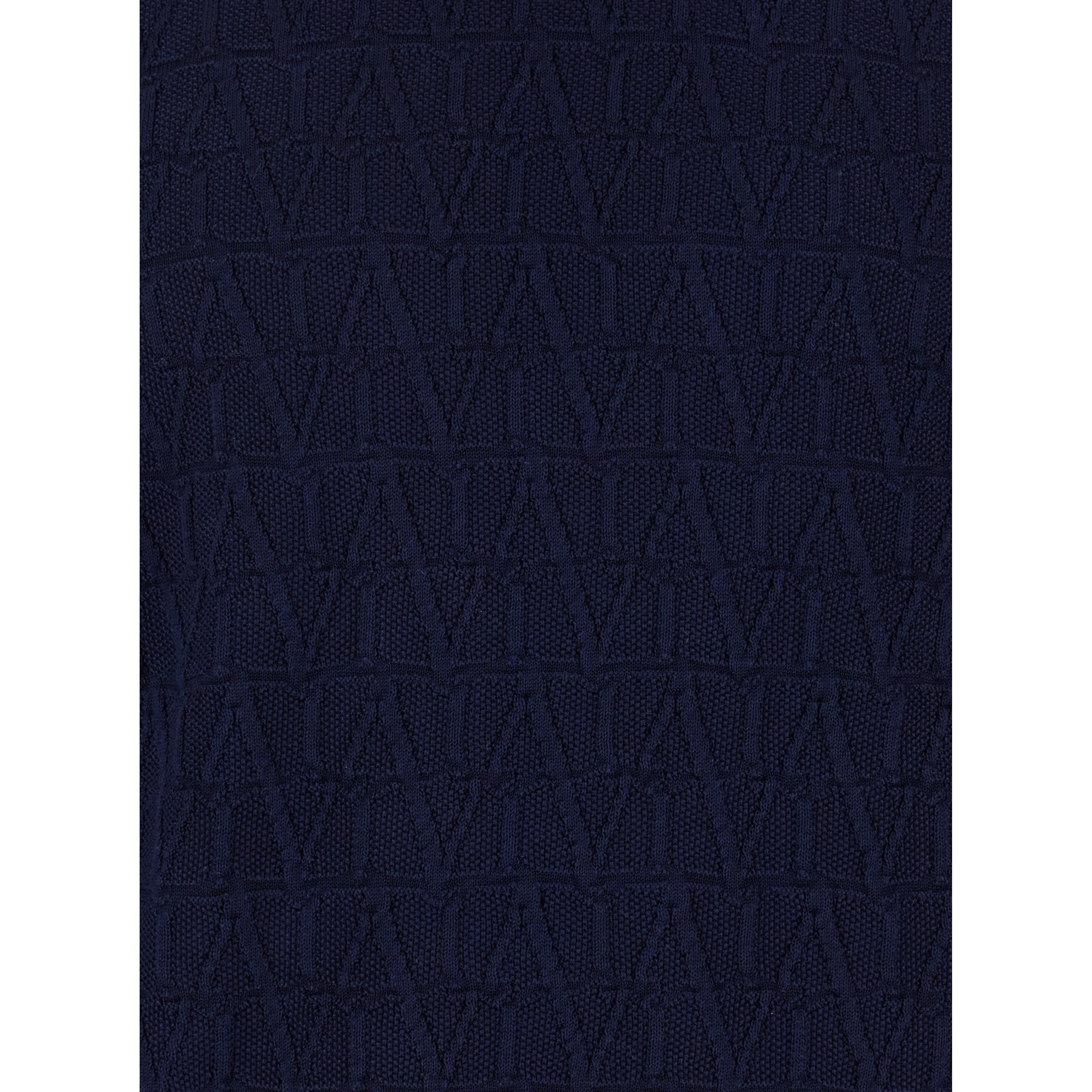 Blue Crewneck Sweater in Jacquard Toile Iconographique Man