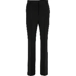 Black Flared Tailored Pants in Viscose Blend Woman