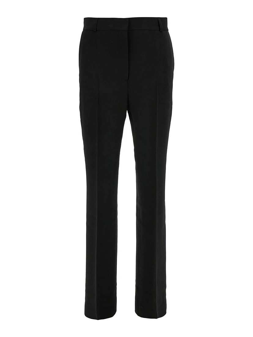 Black Flared Tailored Pants in Viscose Blend Woman