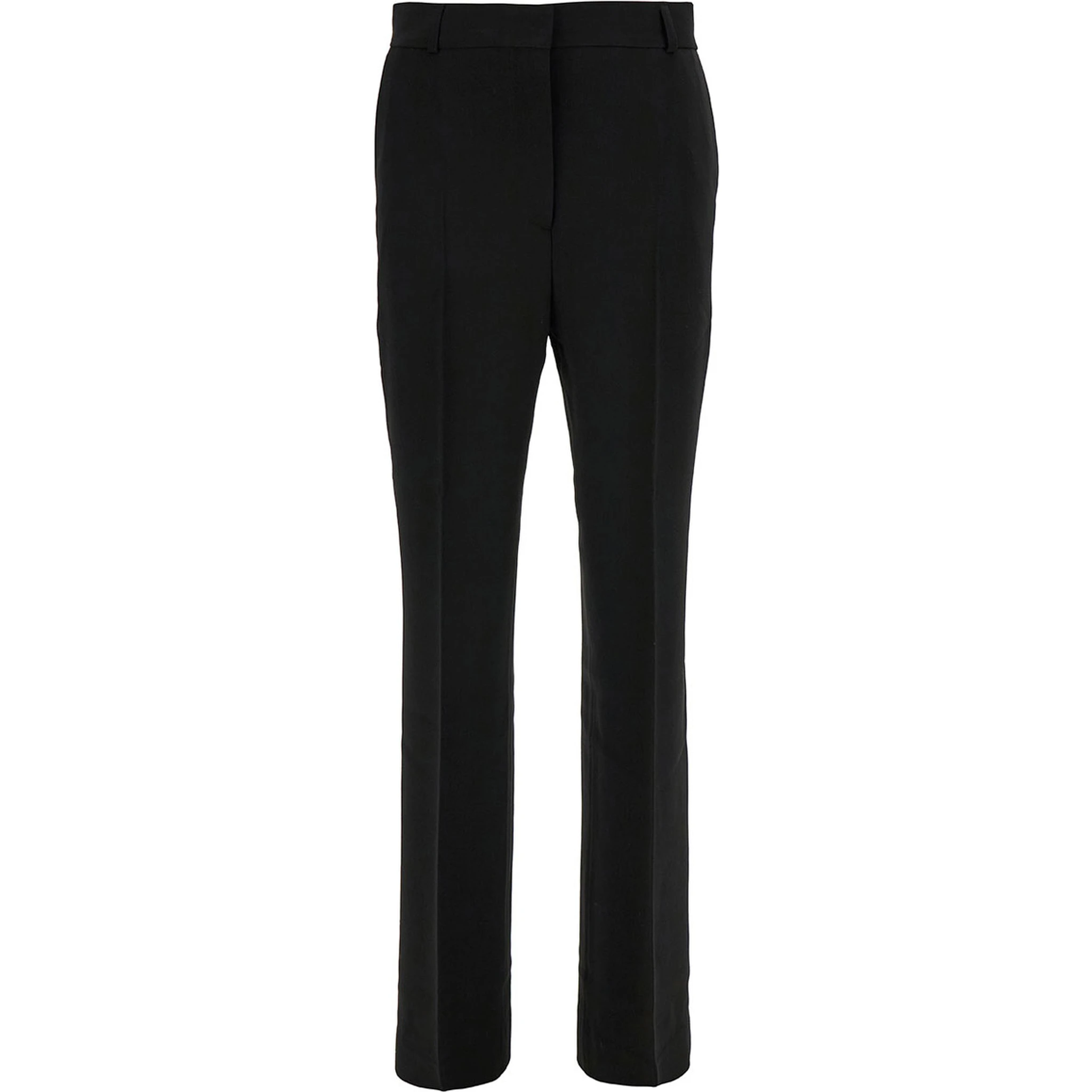 Black Flared Tailored Pants in Viscose Blend Woman