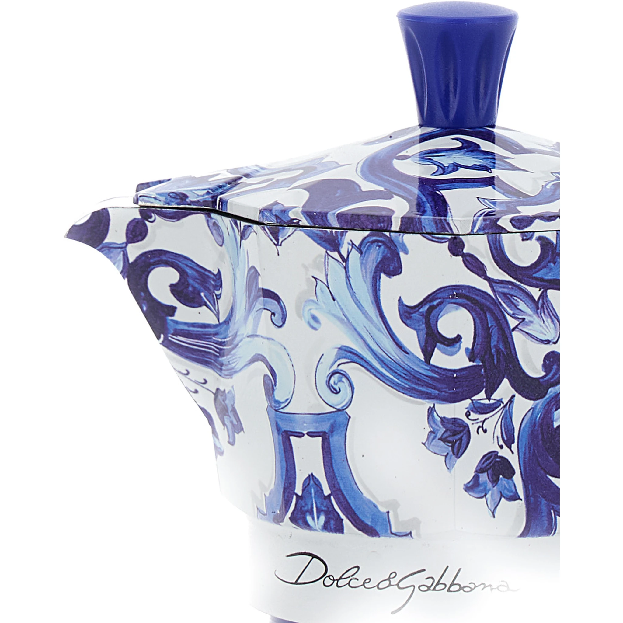 Express Medium BIALETTI Blue and White Moka with Blu Mediterraneo Motif in Tech Materials Home