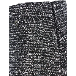 Black Sequin Miniskirt in Wool Woman