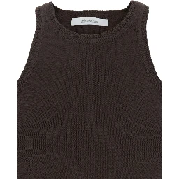 Arness Black Sleeveless Top with Halterneck in Cotton Woman