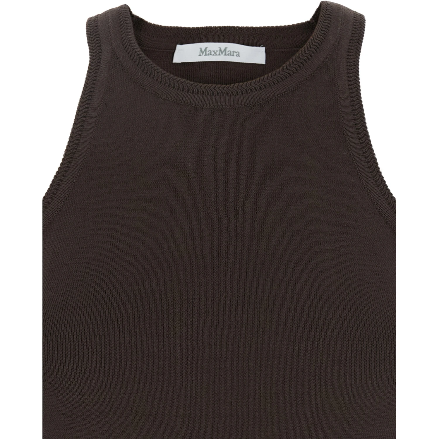 Arness Black Sleeveless Top with Halterneck in Cotton Woman