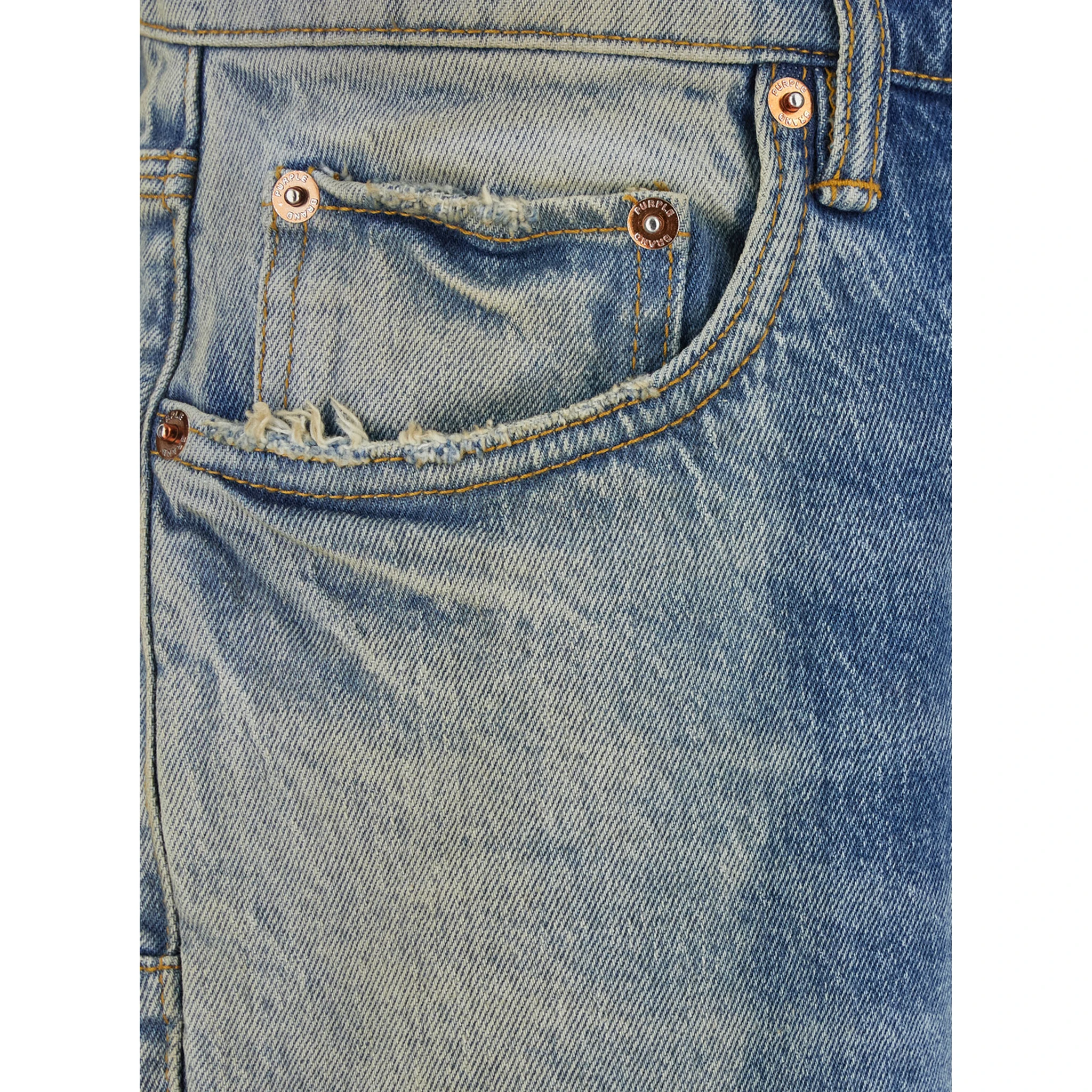 Blue Flared Jeans with Logo Patch on the Rear and Faded Effect in Denim Man