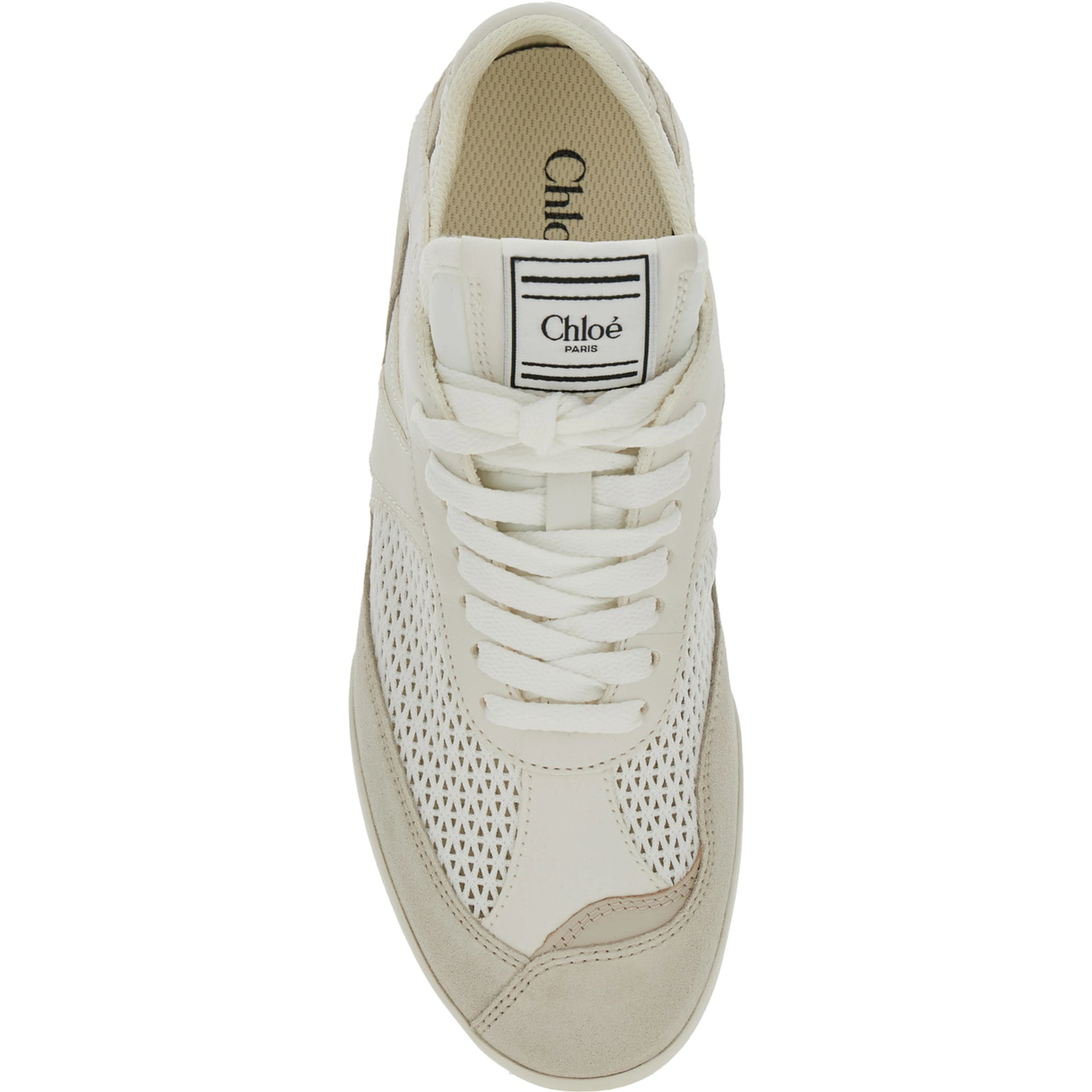 Kick White Sneakers with Logo Patch on the Tongue and Logo Lettering on the Rear in Fabric and Suede Woman