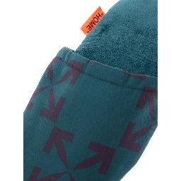 Set of Four Cotton and Viscose Arrow Jacquard Printed Placemats Off White Home