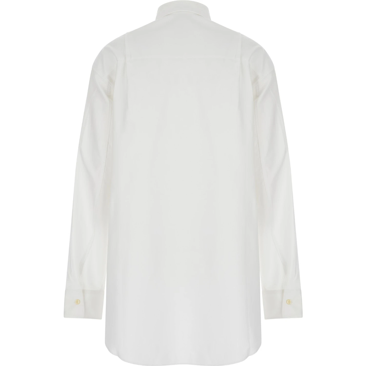 White Shirt with Buttons in Cotton Blend Woman