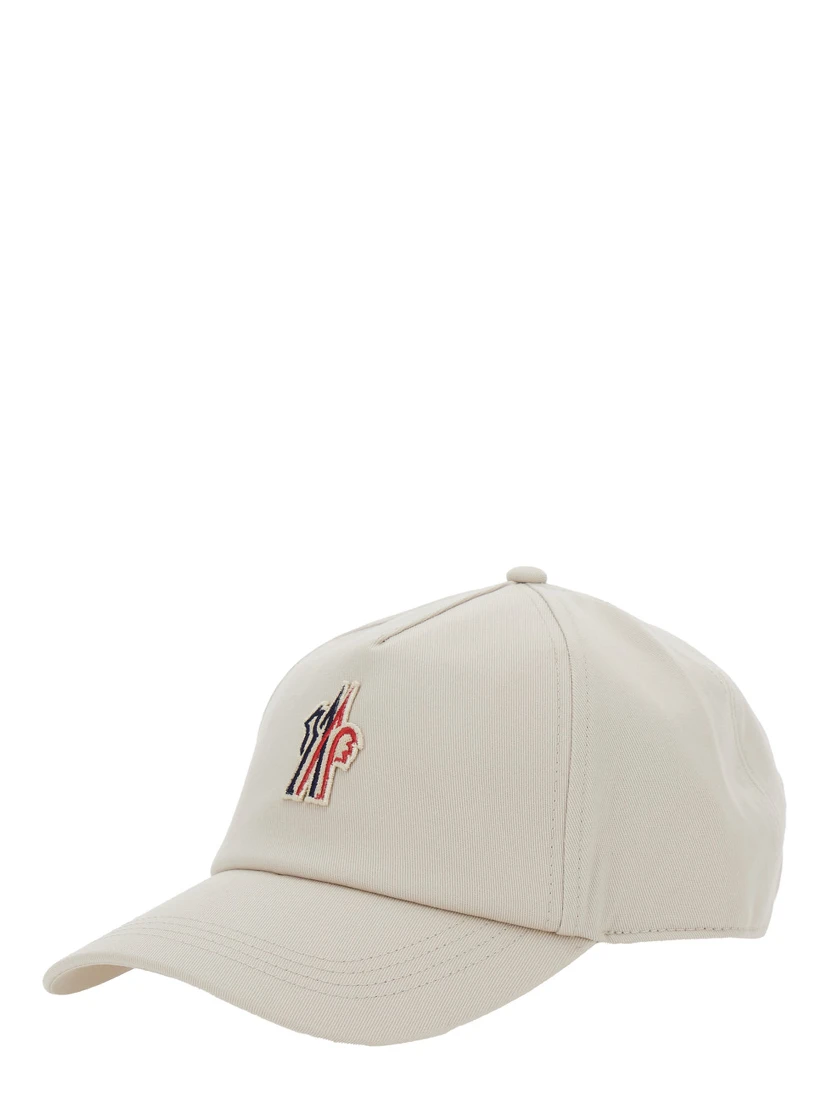 Grey Baseball Cap with Logo Embroidery in Cotton Man