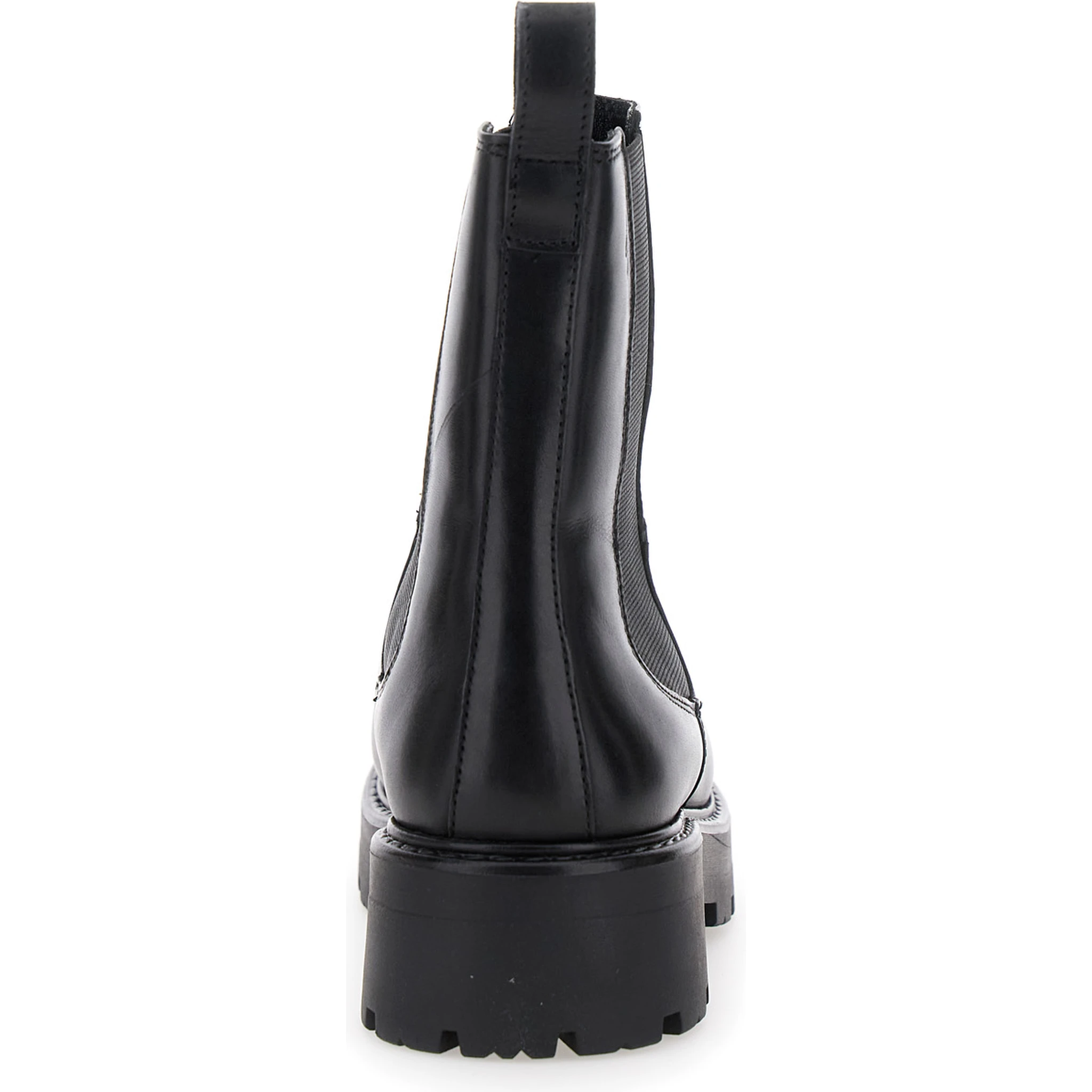 Black ‘Cosmo’ Ankle Boots with Elasticated Inserts in Leather Woman