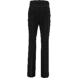 Black Flared Tailored Pants in Viscose Blend Woman
