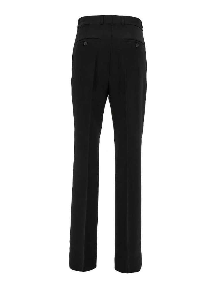 Black Flared Tailored Pants in Viscose Blend Woman alternative